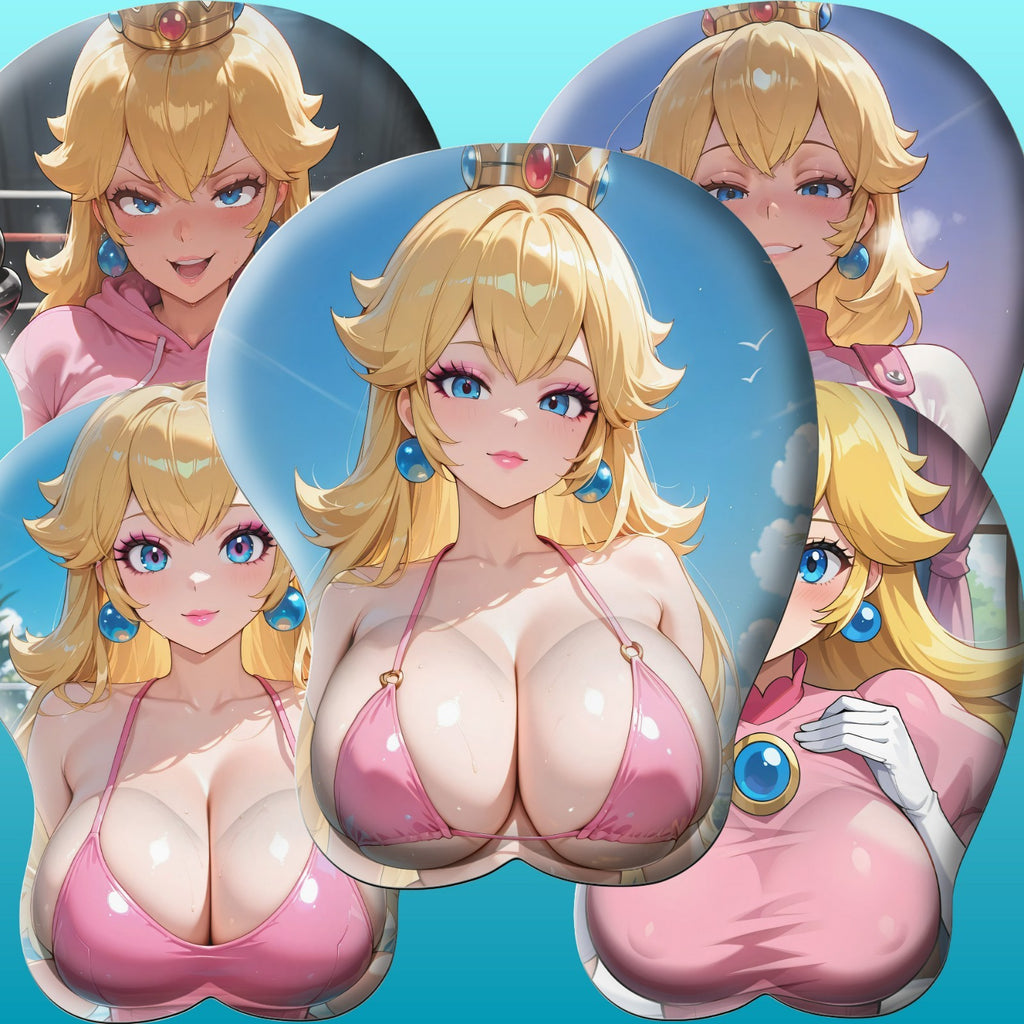 3D Oppai Anime Mouse Pad with Ergonomic Wrist Support XL, New Peach #01