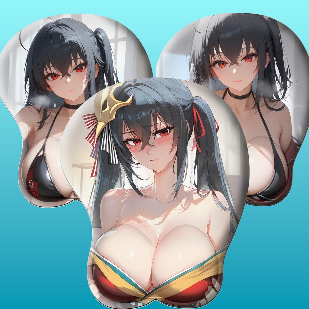 3D oppai Anime Mouse Pad with Wrist Rest by Azur Lane Taihou #02