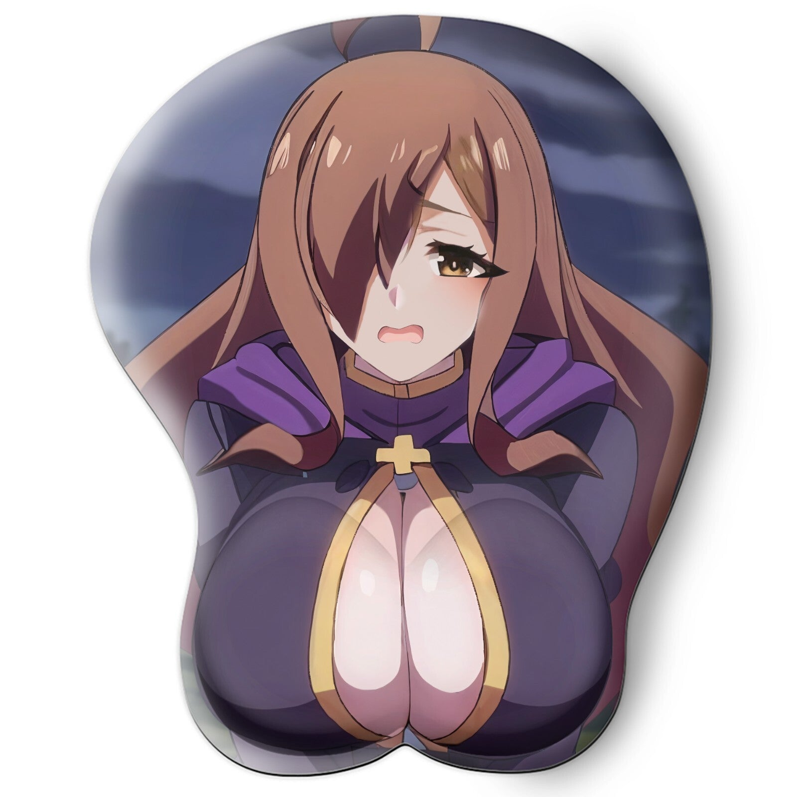 3D oppai Anime Mouse Pad with Wrist Rest by konosuba Wiz #01