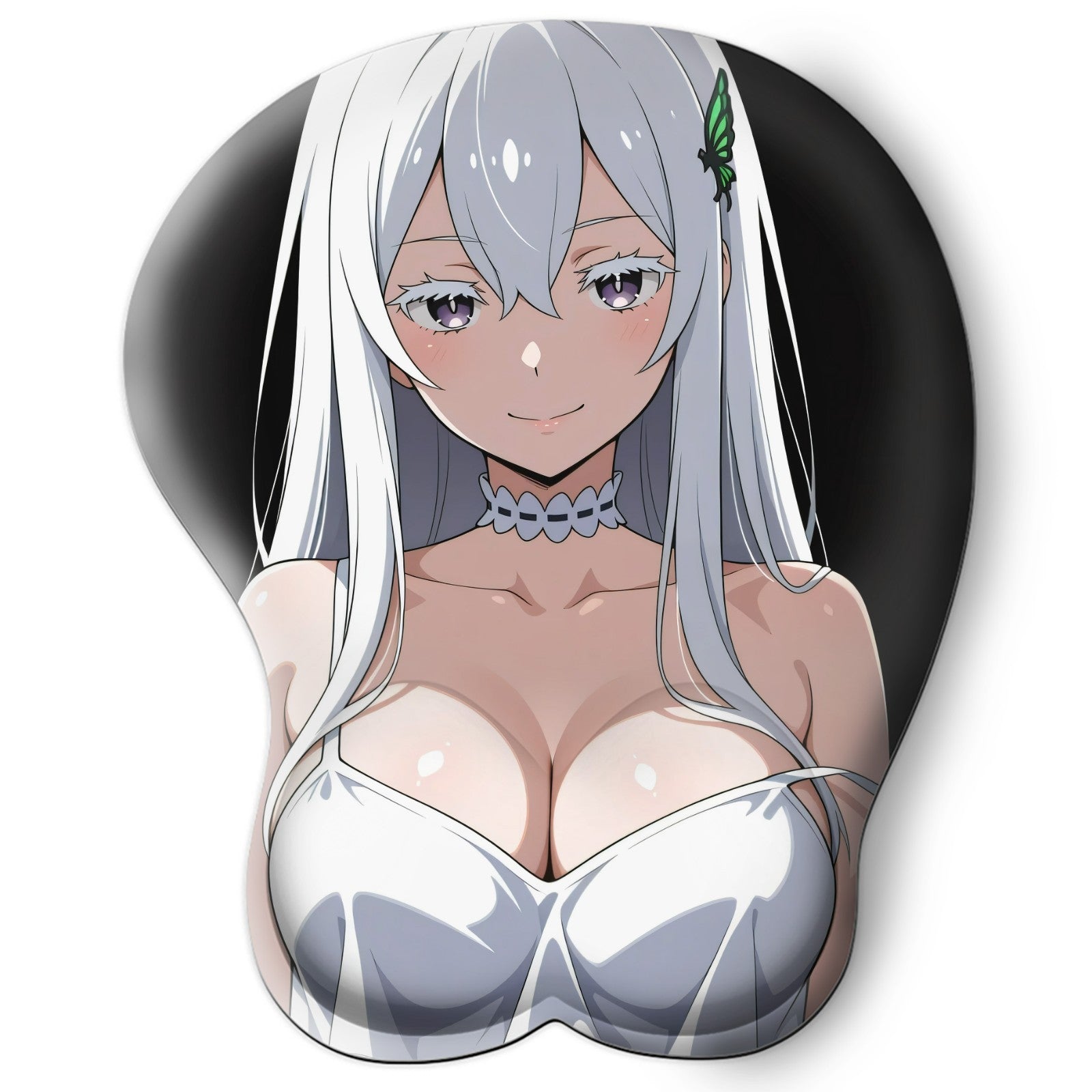 3D Oppai Anime Mouse Pad with Wrist Rest by Re:Zero Echidna #01