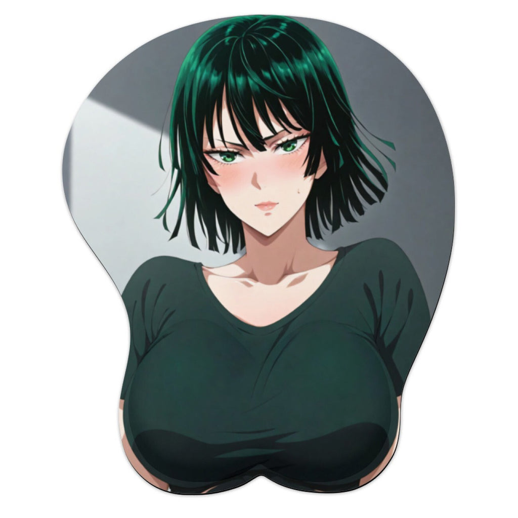 3D Oppai Anime Mouse Pad with Wrist Rest by One punch man Fubuki #01