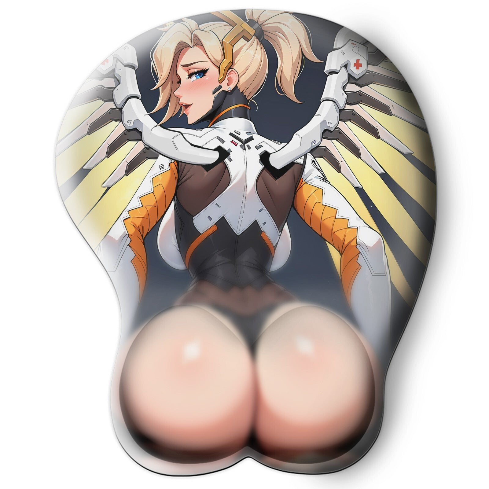 3D butt Anime Mouse Pad with Wrist Rest by Overwatch Mercy #01