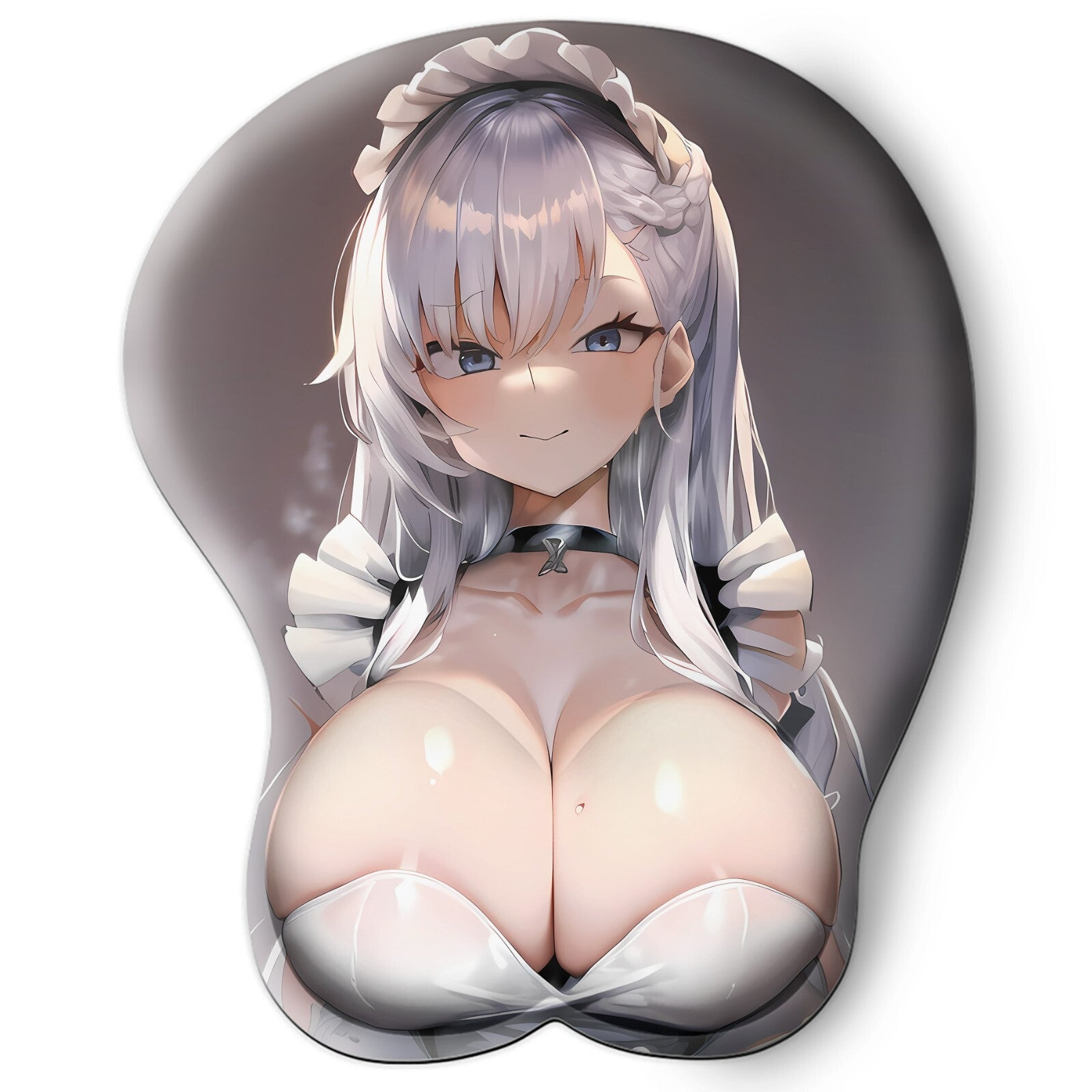 3D oppai Anime Mouse Pad with Wrist Rest by Azur Lane Belfast #01