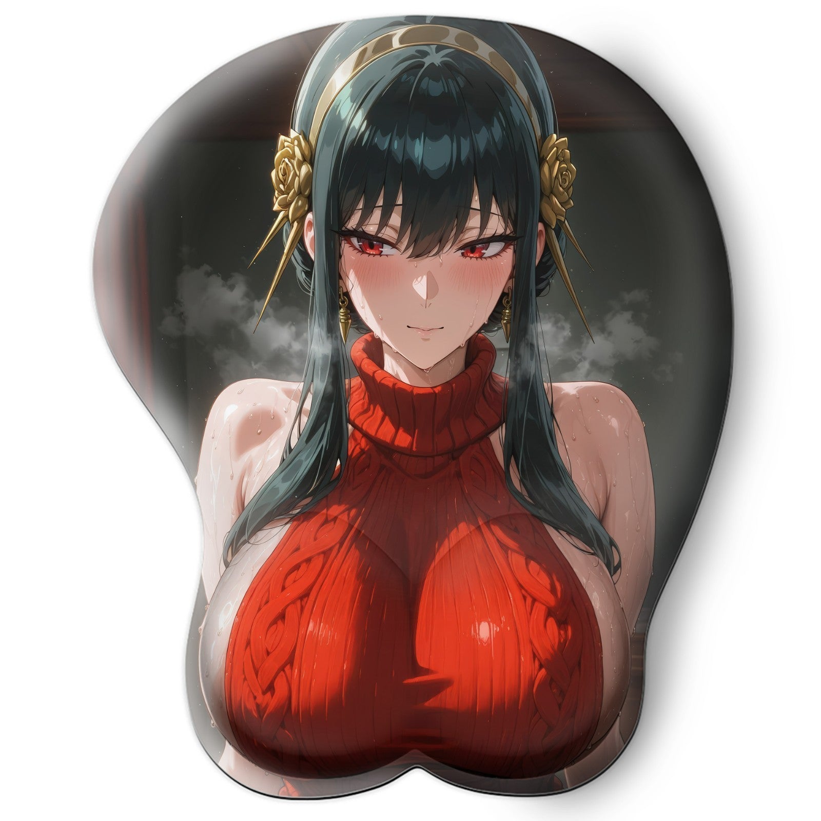 3D oppai Anime Mouse Pad with Wrist Rest by Spy x Family Yor Forger #01