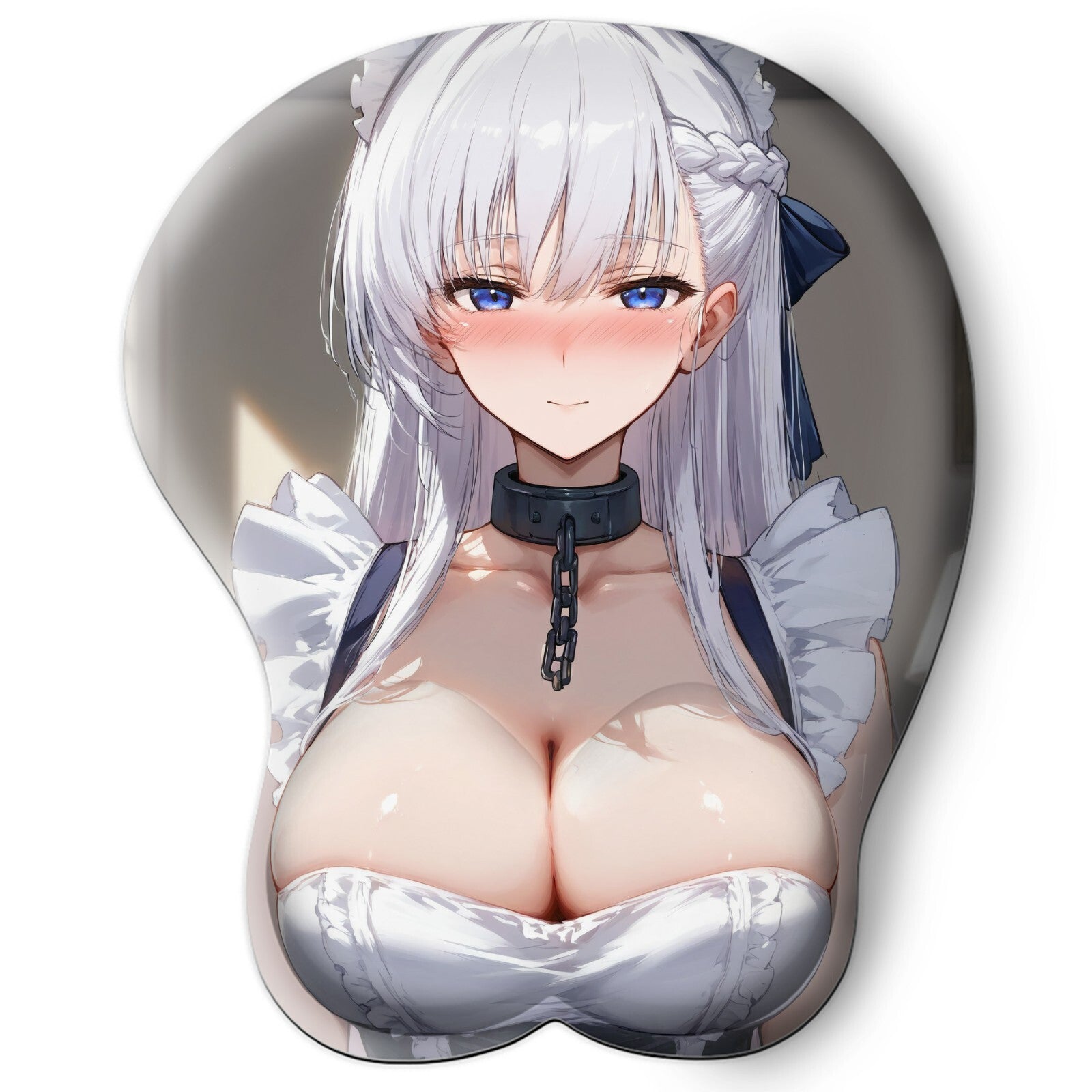 3D oppai Anime Mouse Pad with Wrist Rest by Azur Lane Belfast #01