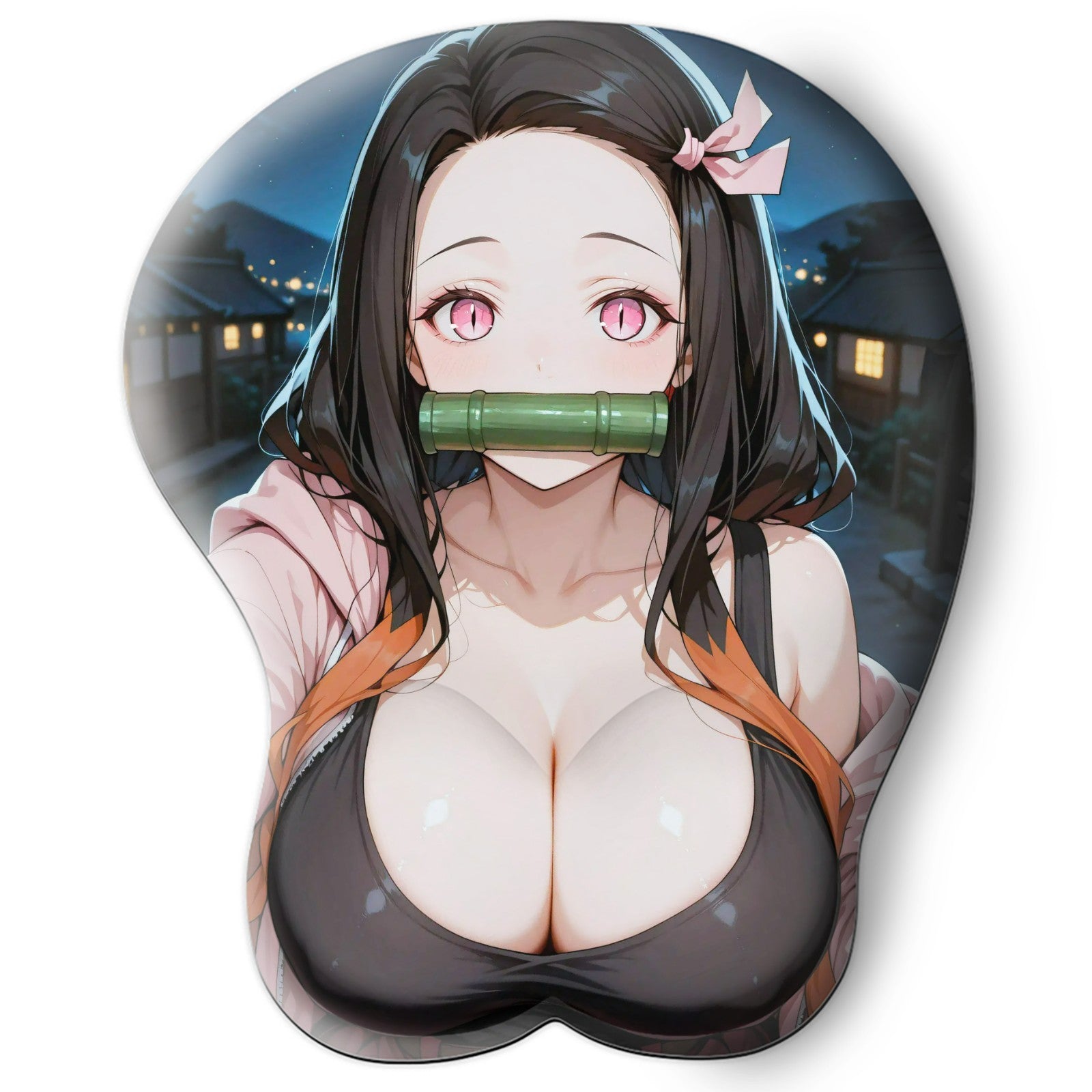 3D oppai Anime Mouse Pad with Wrist Rest by Demon Slayer Nezuko Kamado #01