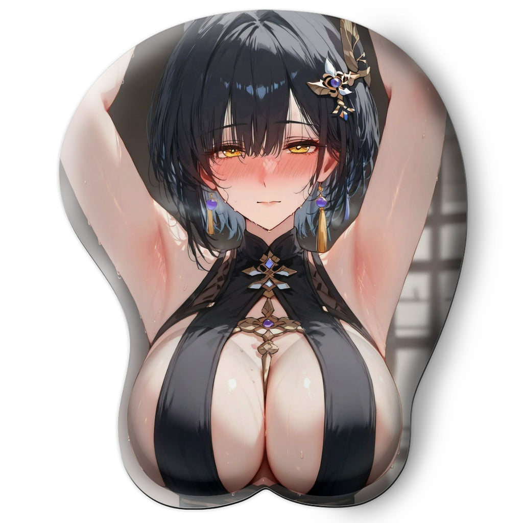 3D oppai Anime Mouse Pad with Wrist Rest by Wuthering Waves Rover #01