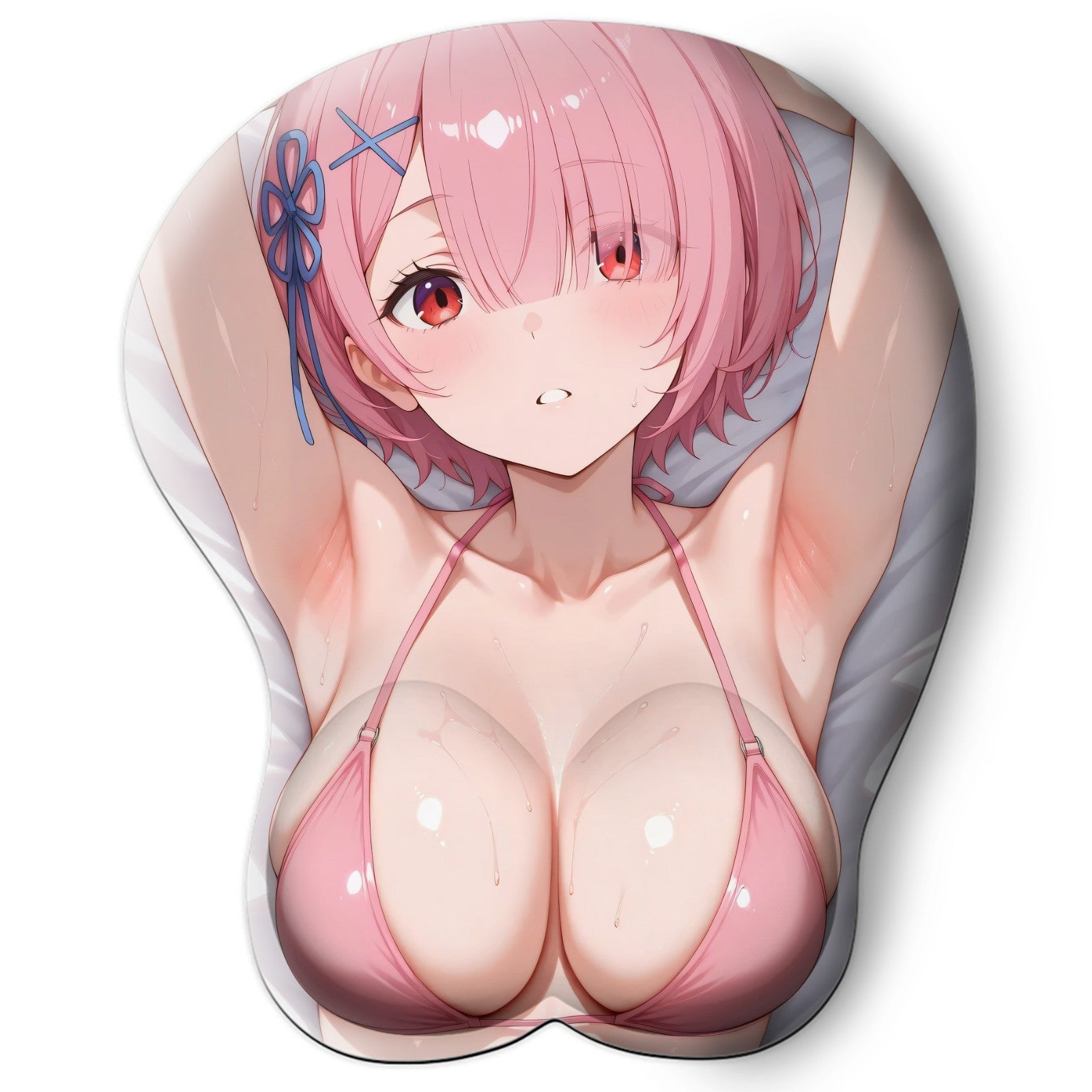 3D Oppai Anime Mouse Pad with Wrist Rest by Re:Zero Ram #01
