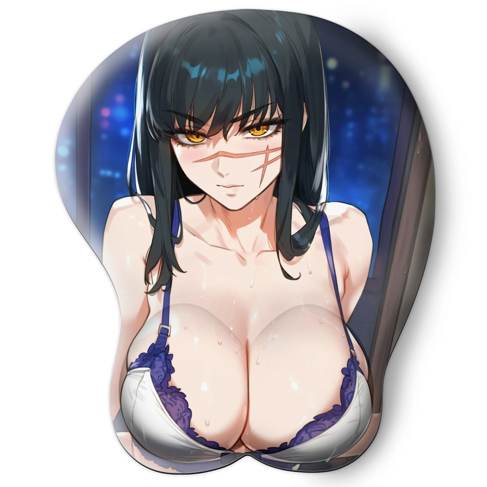 3D oppai Anime Mouse Pad with Wrist Rest by Chainsaw Man Yoru#01