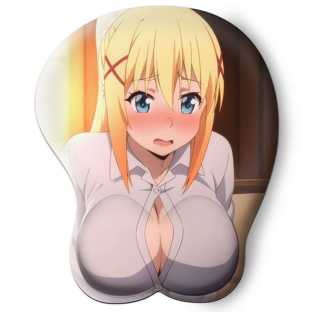3D oppai Anime Mouse Pad with Wrist Rest by konosuba Darkness #01