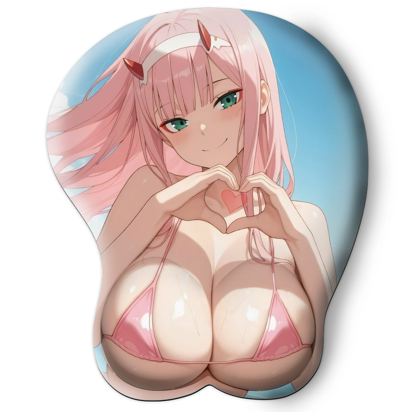 3D oppai Anime MousePad with Wrist Rest by Darling in the Franxx Zero two #01