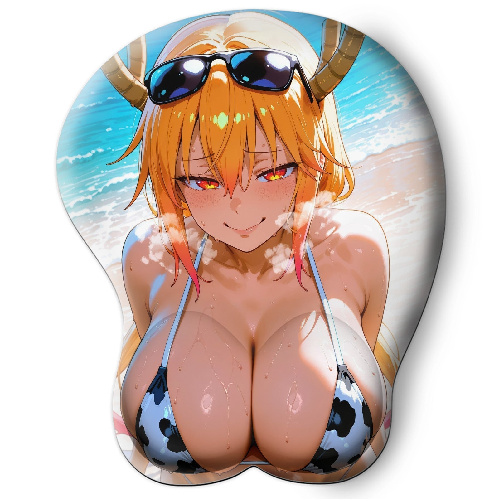 3D oppai Anime Mouse Pad with Wrist Rest by Dragon maid Tohru #01