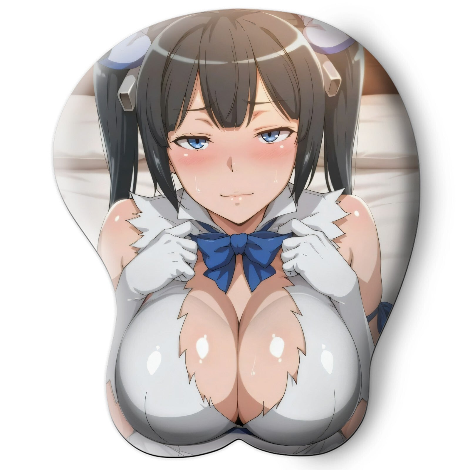 3D oppai Anime Mouse Pad with Wrist Rest by Danmanchi Hestia #01