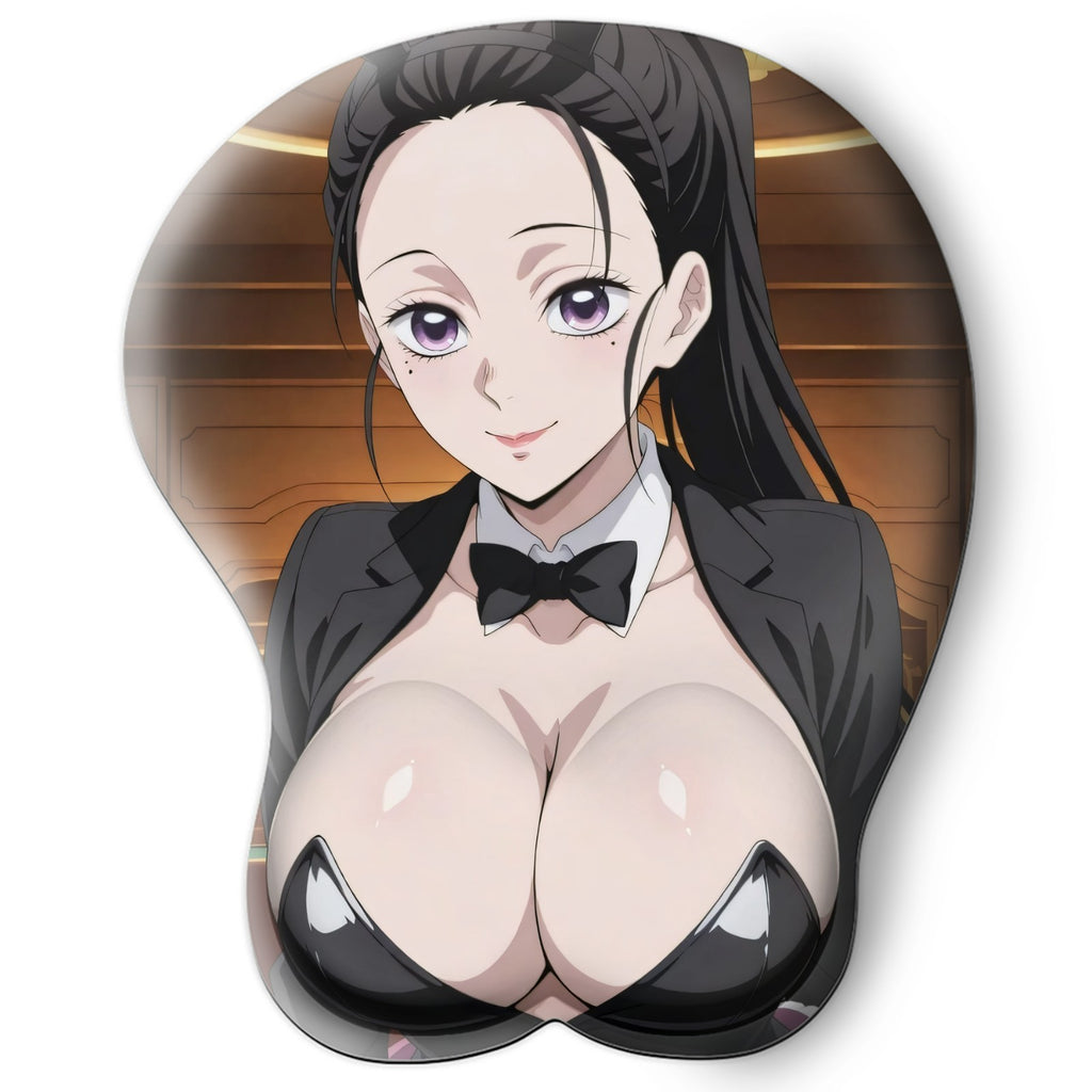 3D oppai Anime MousePad with Wrist Rest by Demon Slayer Hinatsuru #01