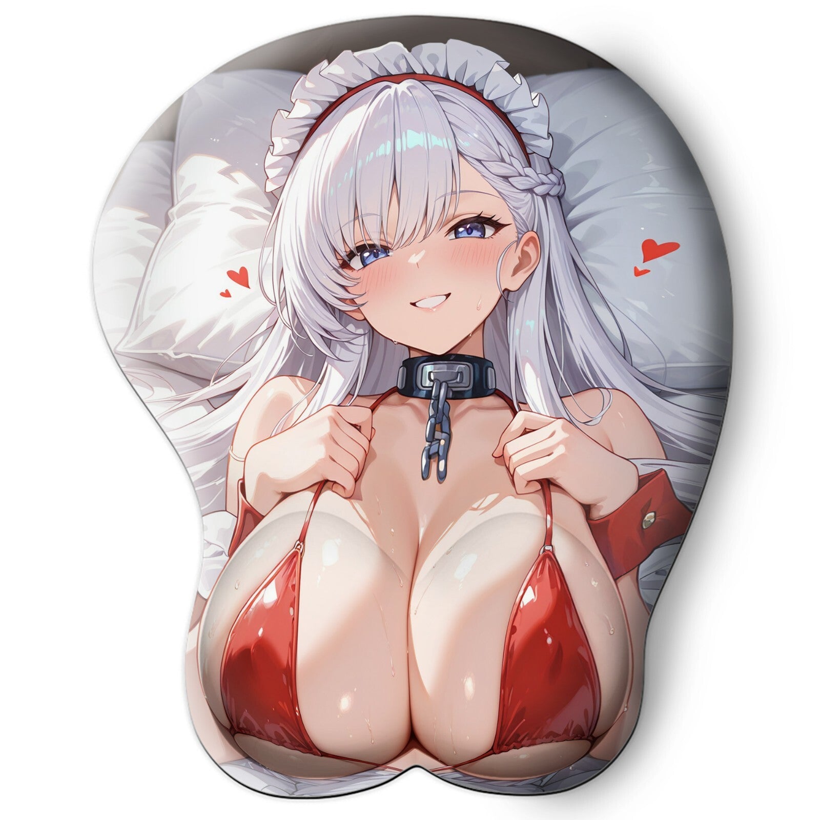 3D oppai Anime Mouse Pad with Wrist Rest by Azur Lane Belfast #02