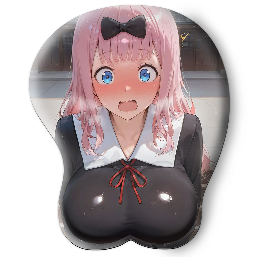3D Oppai Anime Mouse Pad with Wrist Rest by Kaguya-sama Chika Fujiwara #01