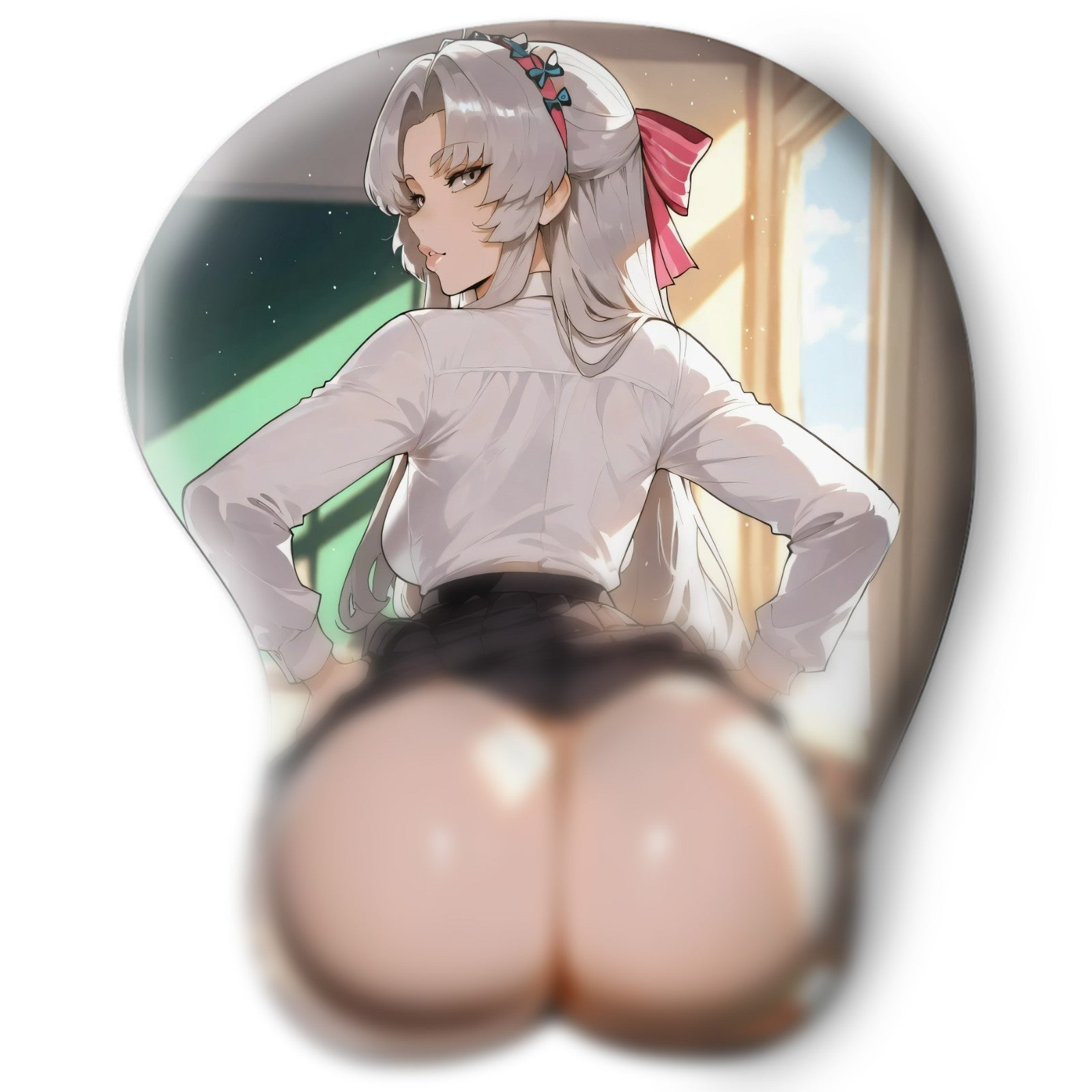 3D butt Anime Mouse Pad with Wrist Rest by Wuthering Waves Carlotta #02