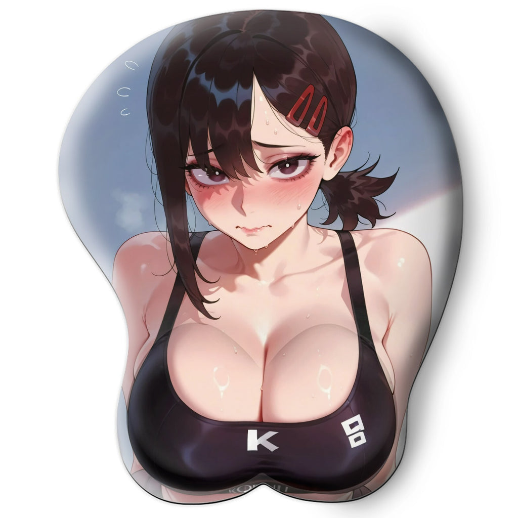 3D oppai Anime Mouse Pad with Wrist Rest by Chainsaw Man Kobeni Higashiyama #02