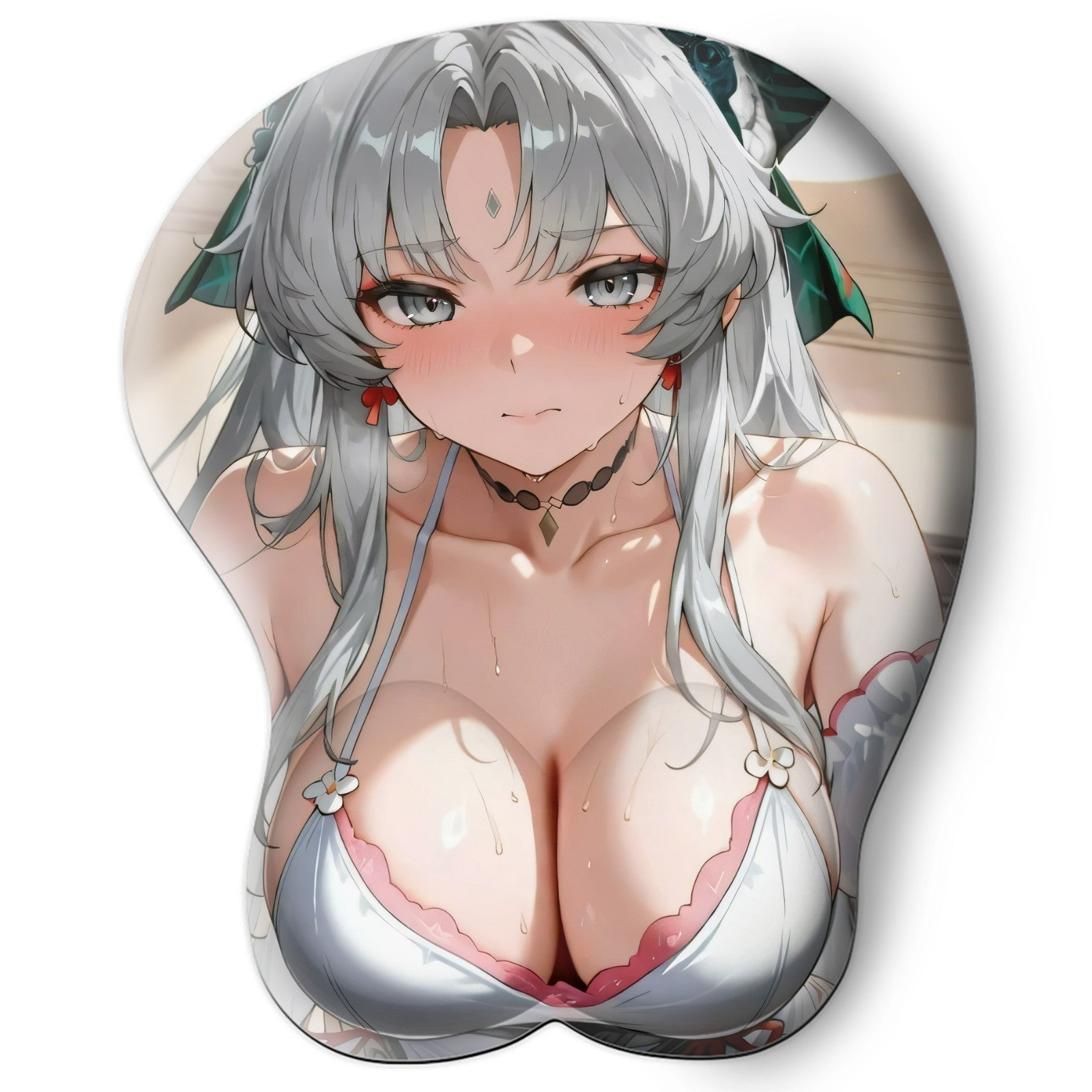 3D oppai Anime Mouse Pad with Wrist Rest by Wuthering Waves Carlotta #01