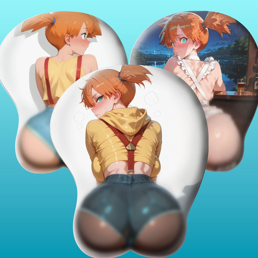 3D butt Anime Mouse Pad with Ergonomic Wrist Support XL, New Misty #02
