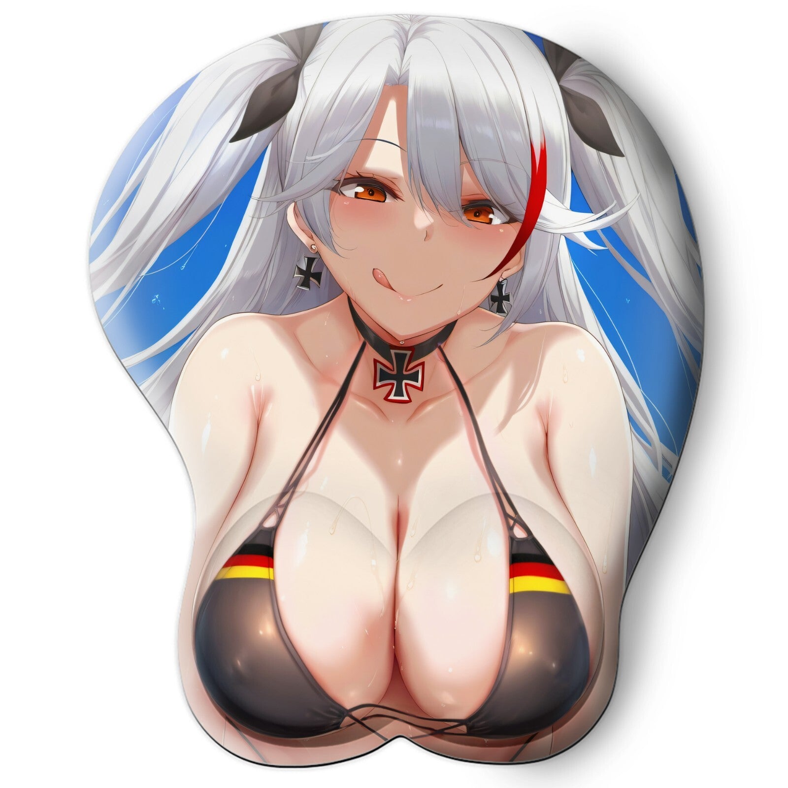 3D oppai Anime Mouse Pad with Wrist Rest by Azur Lane Prinz Eugen  #02