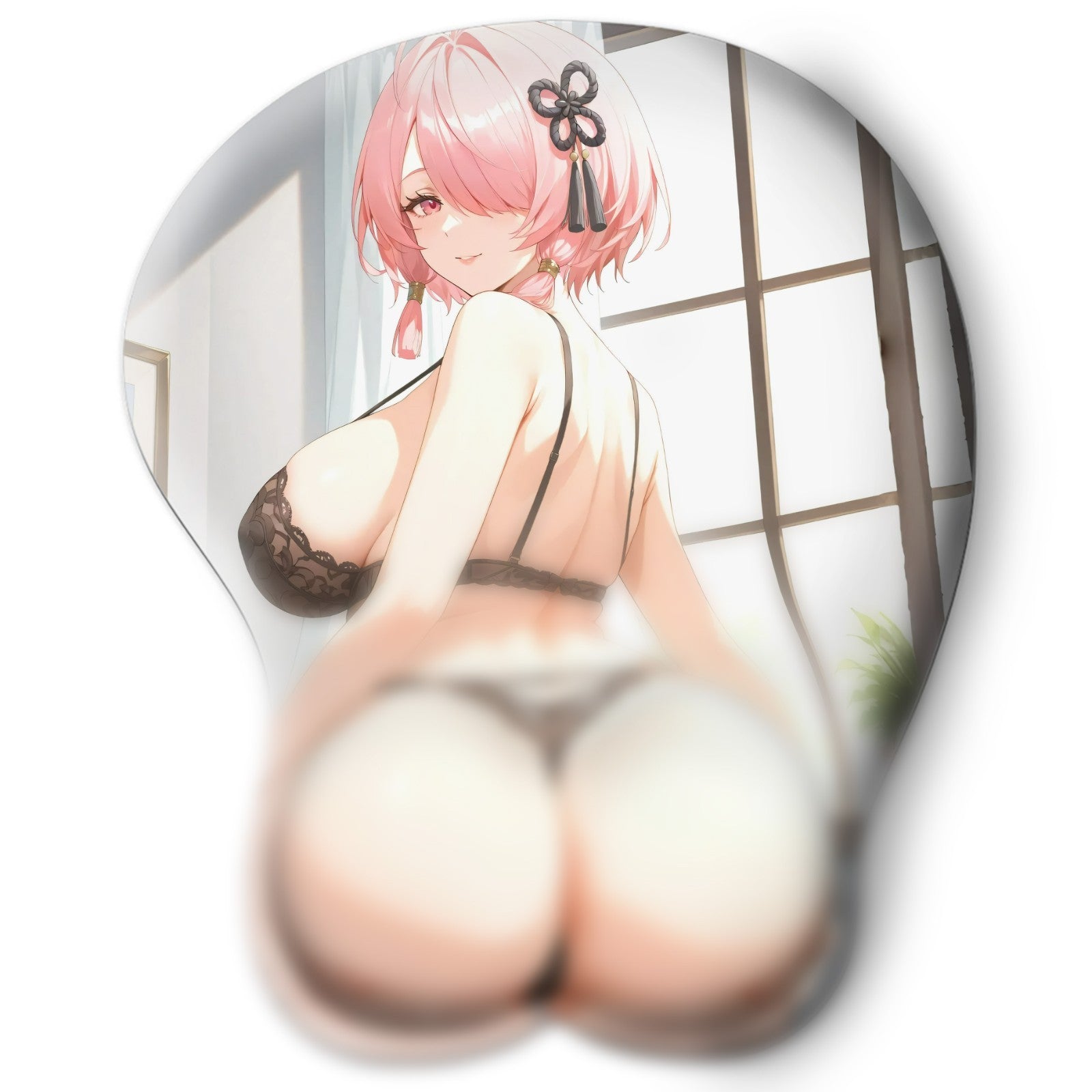 3D butt Anime Mouse Pad with Wrist Rest by Wuthering Waves Taoqi #02