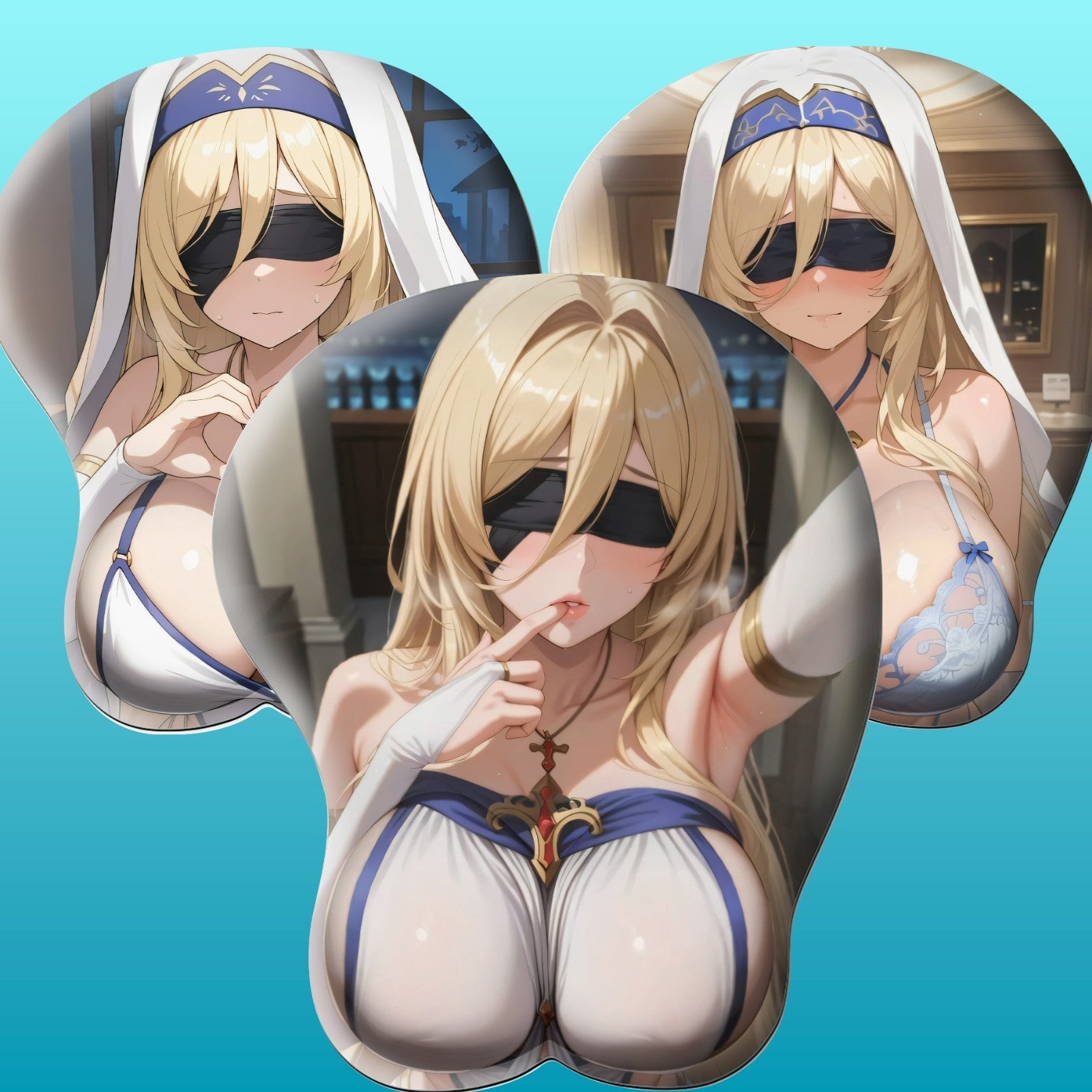 3D oppai Anime MousePad with Wrist Rest by Goblin Slayer Sword Maiden #01