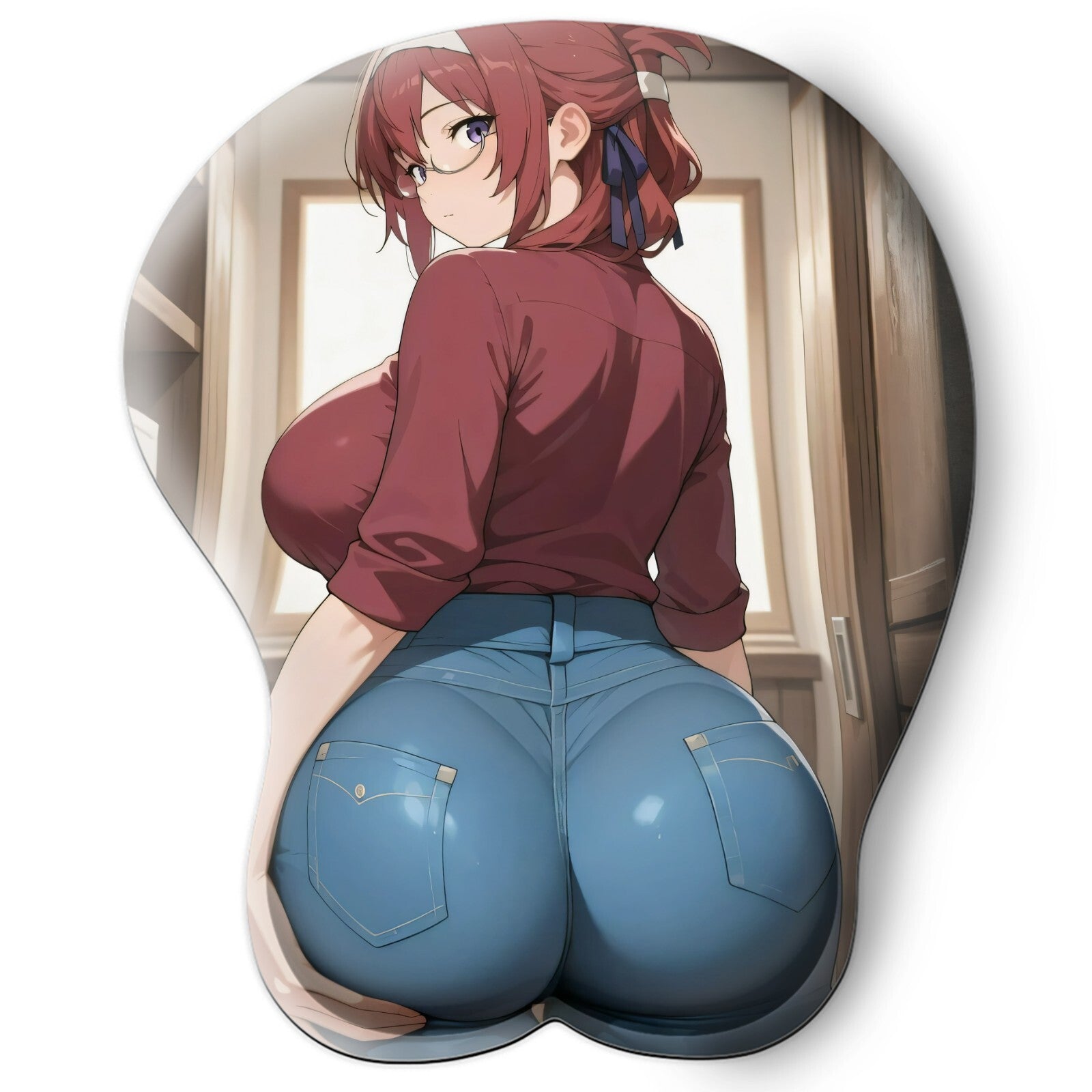 3D butt Anime Mouse Pad with Wrist Rest by Mushoku Tensei Lilia Greyrat #02