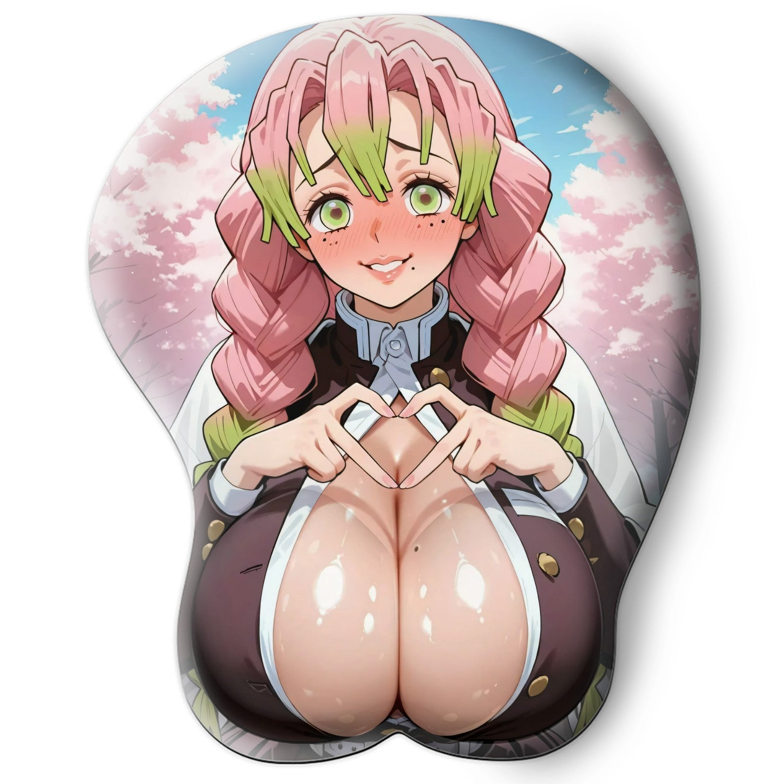 3D oppai Anime MousePad with Wrist Rest by Demon Slayer Mitsuri Kanroji #01