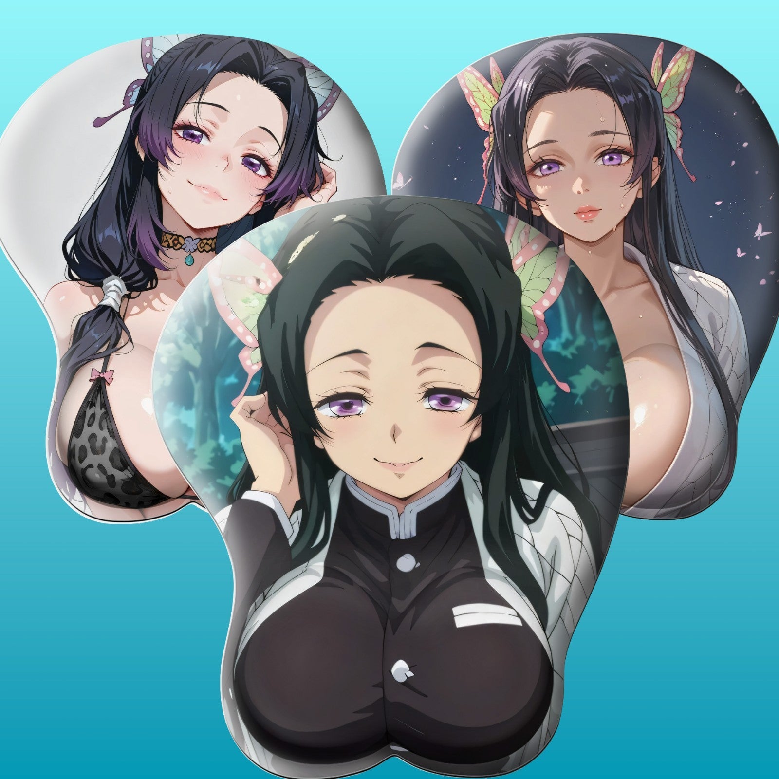 3D oppai Anime MousePad with Wrist Rest by Demon Slayer Kanae kocho #01