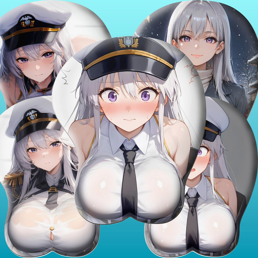 3D oppai Anime Mouse Pad with Wrist Rest by Azur Lane Enterprise #01