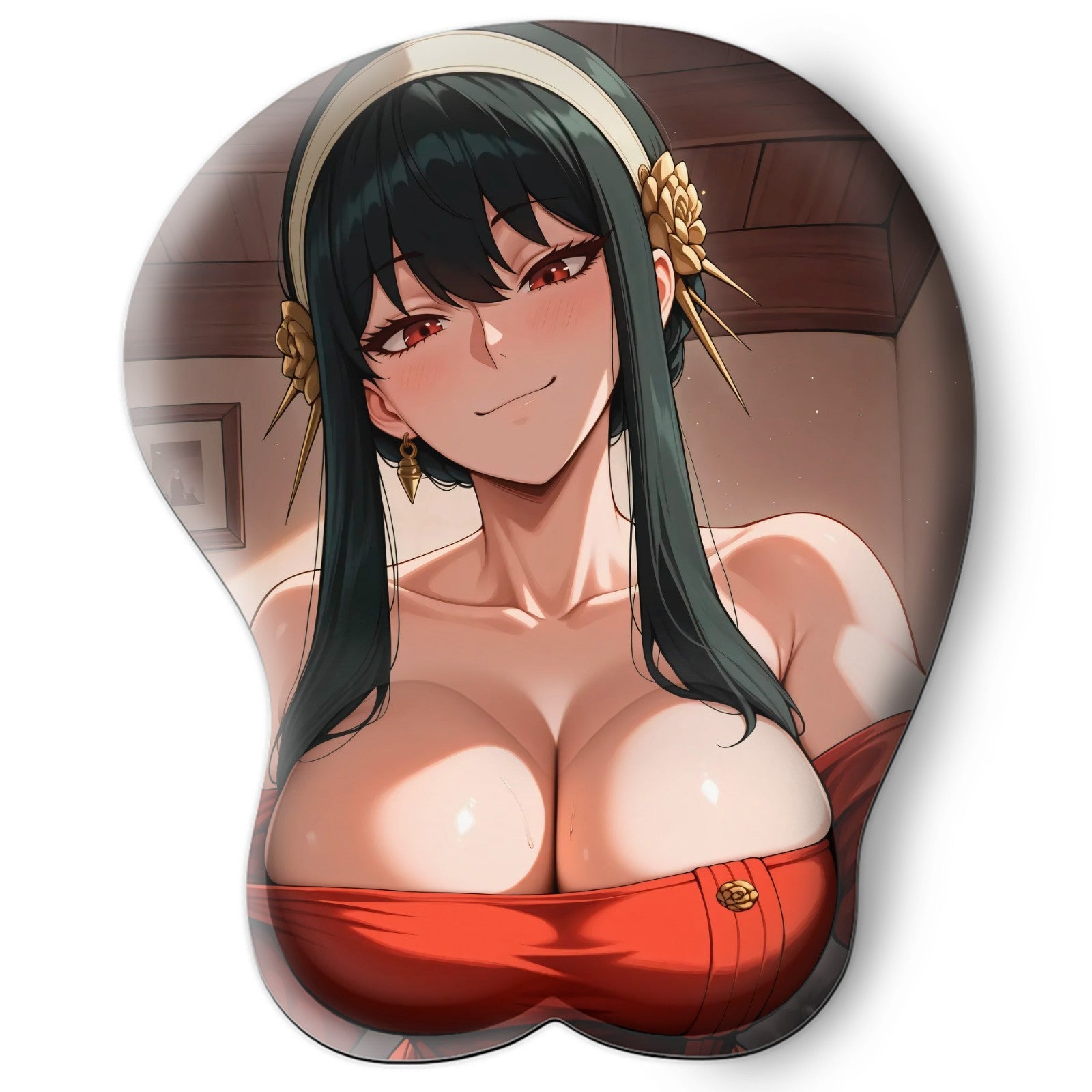 3D oppai Anime Mouse Pad with Wrist Rest by Spy x Family Yor Forger #01