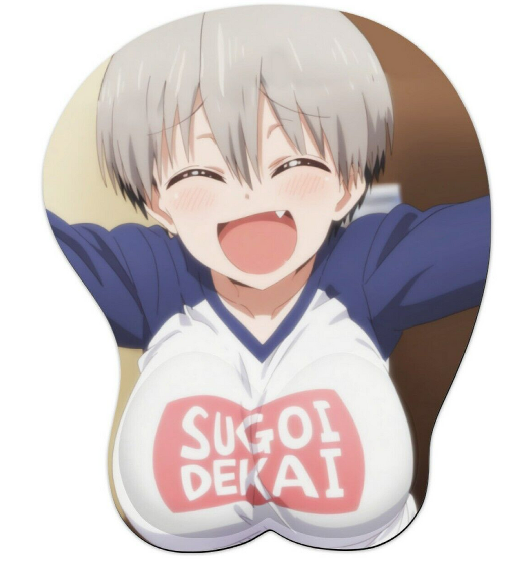 3D oppai Anime Mouse Pad with Wrist Rest by Uzaki-chan #01