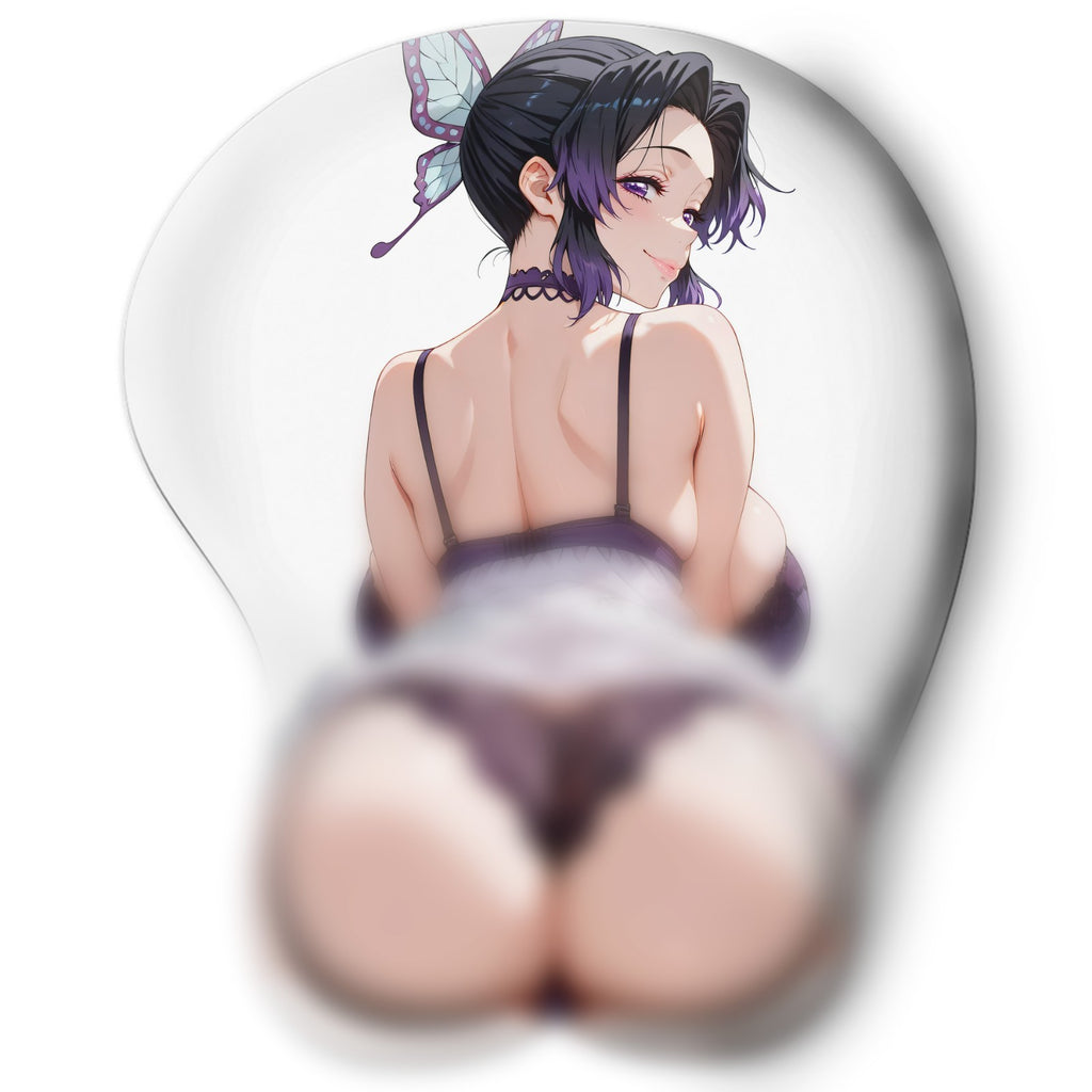 3D butt Anime MousePad with Wrist Rest by  Demon Slayer Shinobu kocho #03