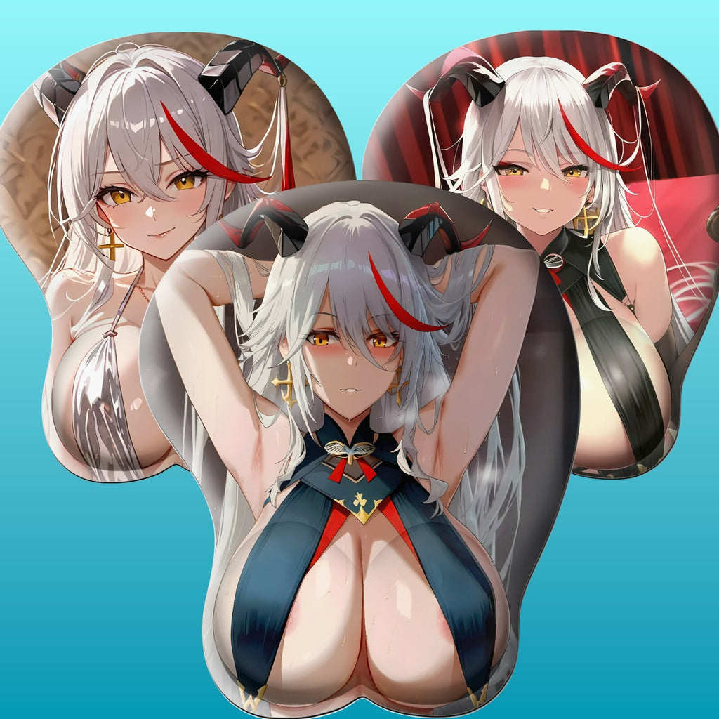 3D oppai Anime Mouse Pad with Wrist Rest by Azur Lane Aegir (Ägir) #02