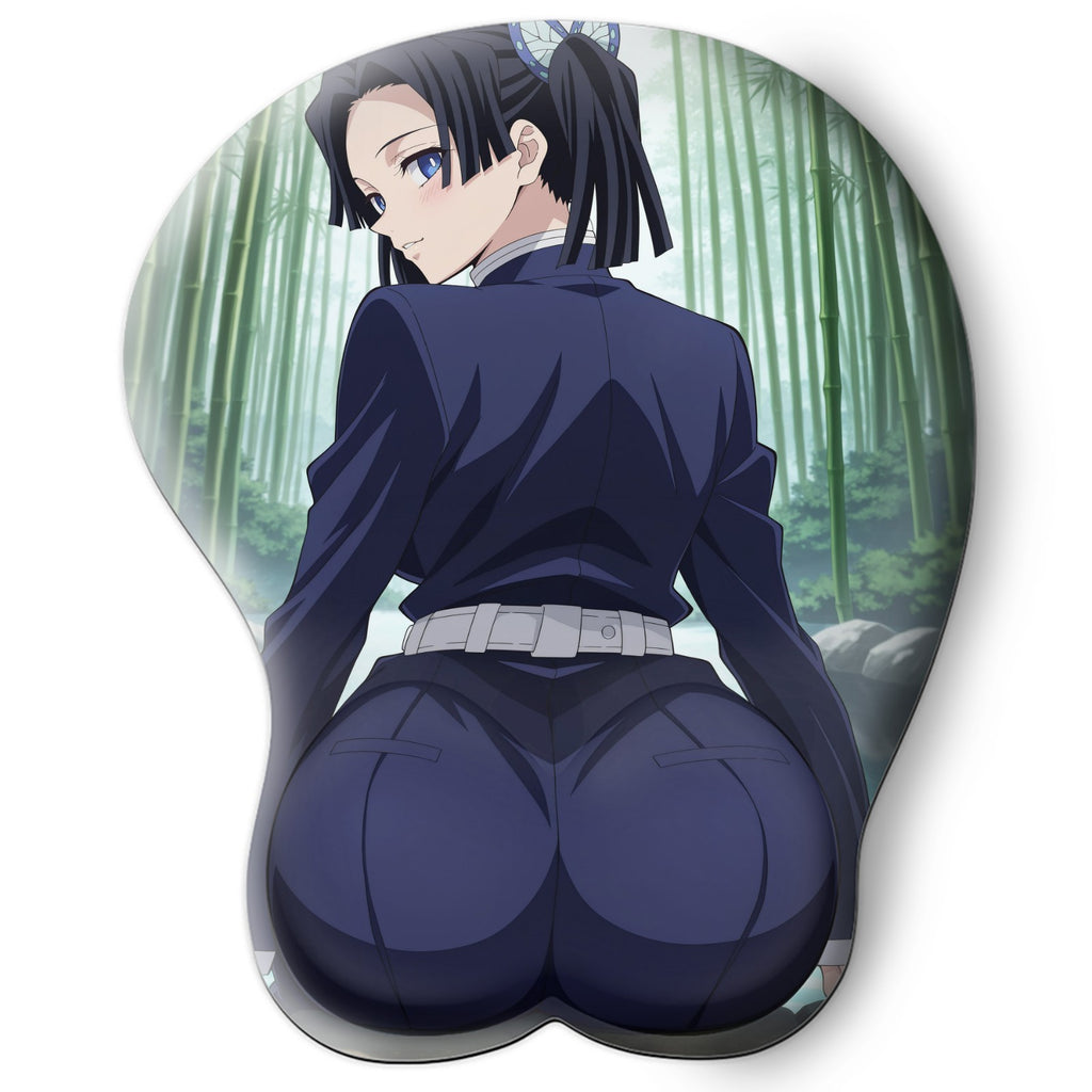 3D butt Anime MousePad with Wrist Rest by Demon Slayer Aoi Kanzaki #02