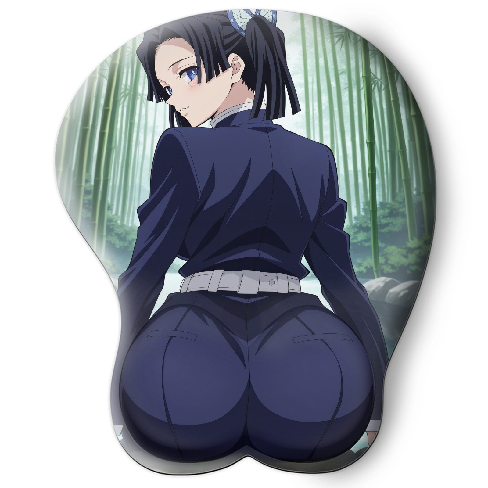 3D butt Anime MousePad with Wrist Rest by Demon Slayer Aoi Kanzaki #02