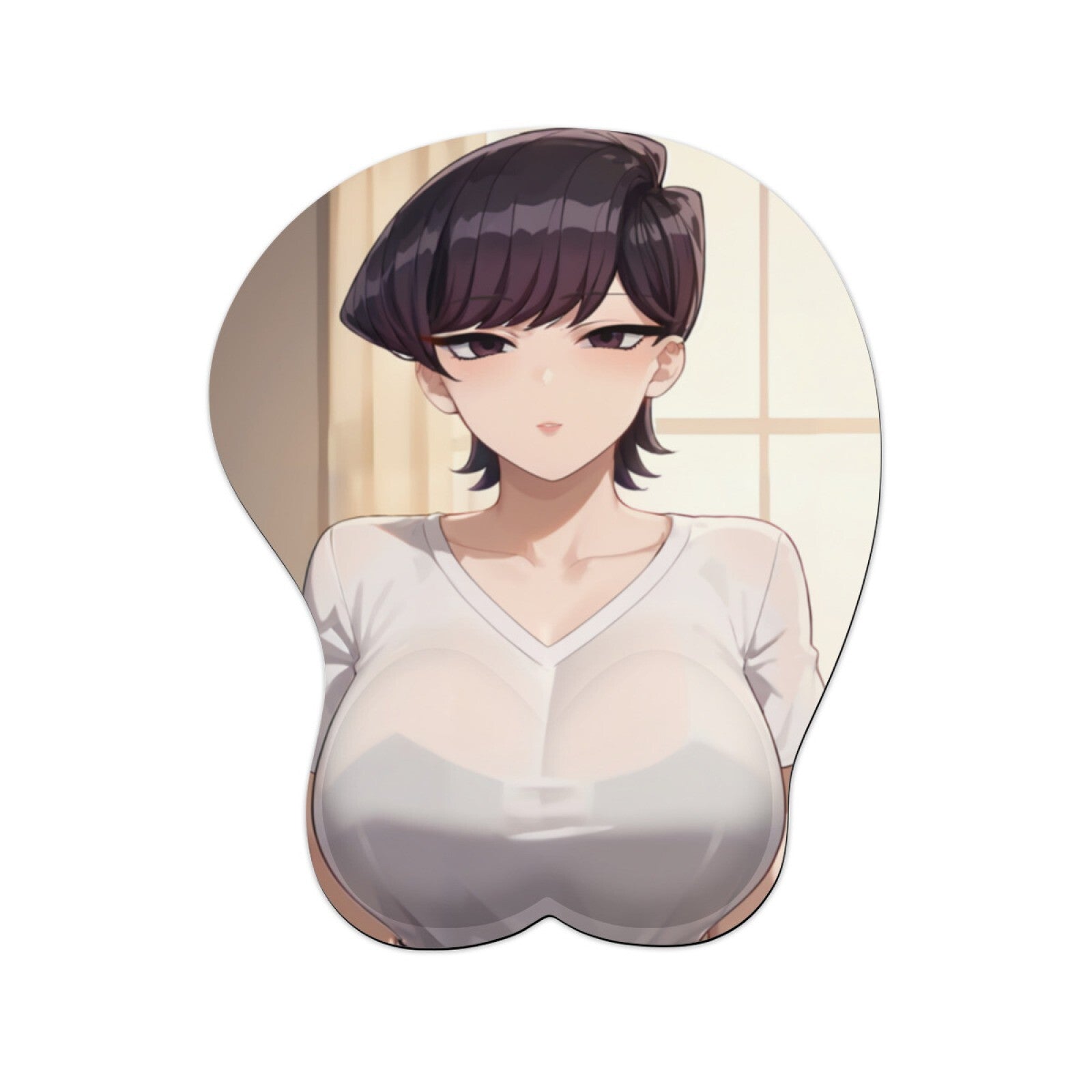 3D oppai Anime MousePad with Wrist Rest by Komi Can't Communicate komi shuuko 01