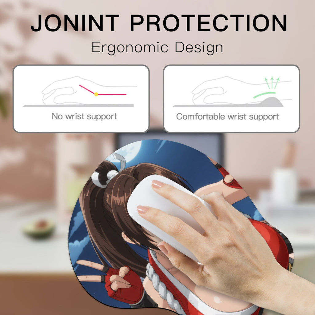 3D Oppai Anime Mouse Pad with Wrist Rest by Street Fighter Mai shiranui #01