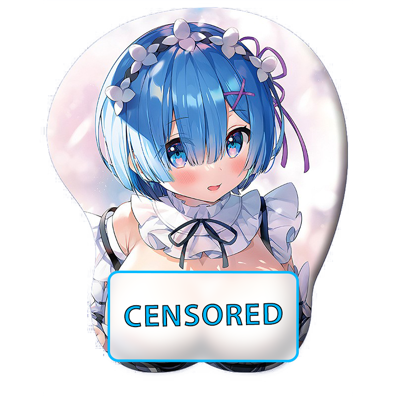 3D Oppai Anime Mouse Pad with Wrist Rest by Rem from Re:zero #02
