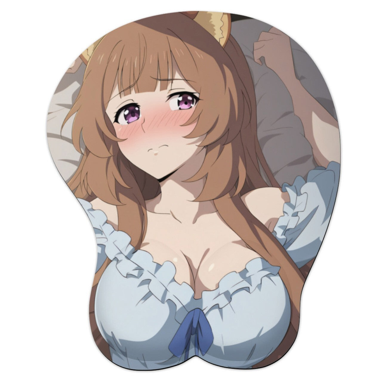 3D oppai Anime Mouse Pad with Wrist Rest by Shield Hero Raphtalia Silica #02