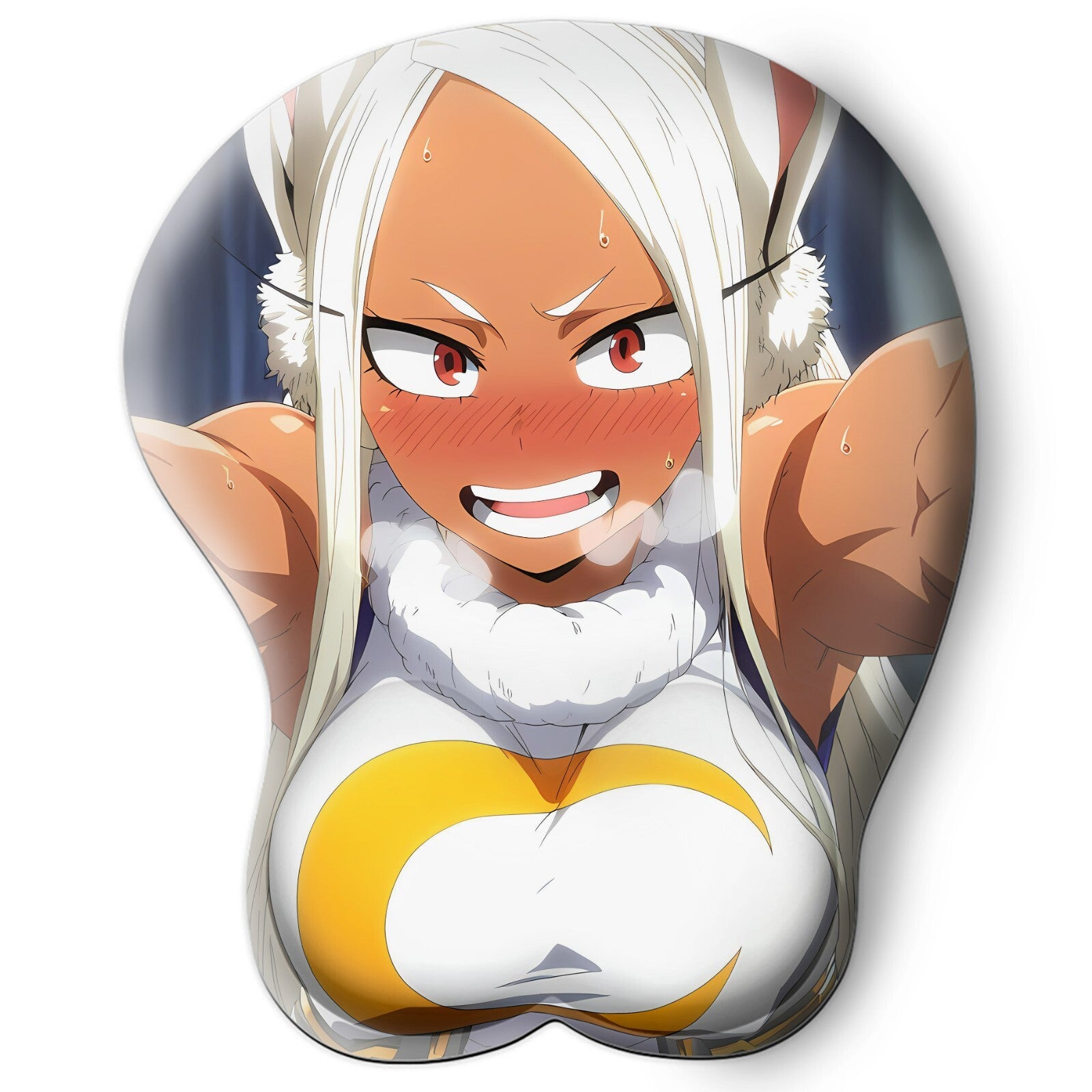 3D Oppai Anime Mouse Pad with Wrist Rest by My hero academia Mirko #01