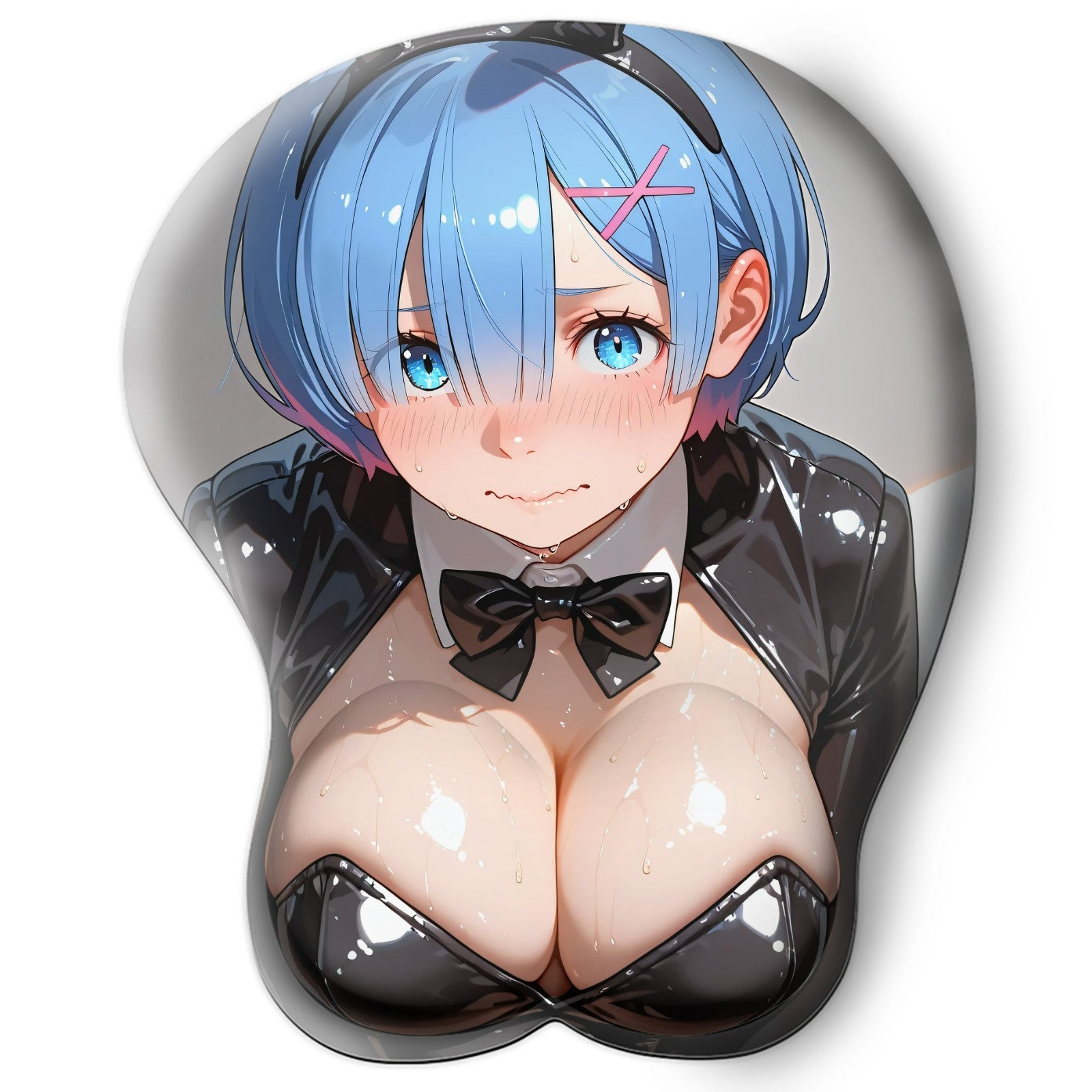 3D Oppai Anime Mouse Pad with Wrist Rest by Re:Zero Rem #01