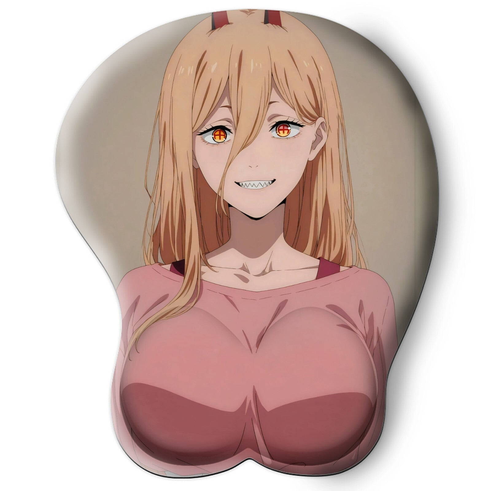 3D oppai Anime Mouse Pad with Wrist Rest by Chainsaw Man Power #01