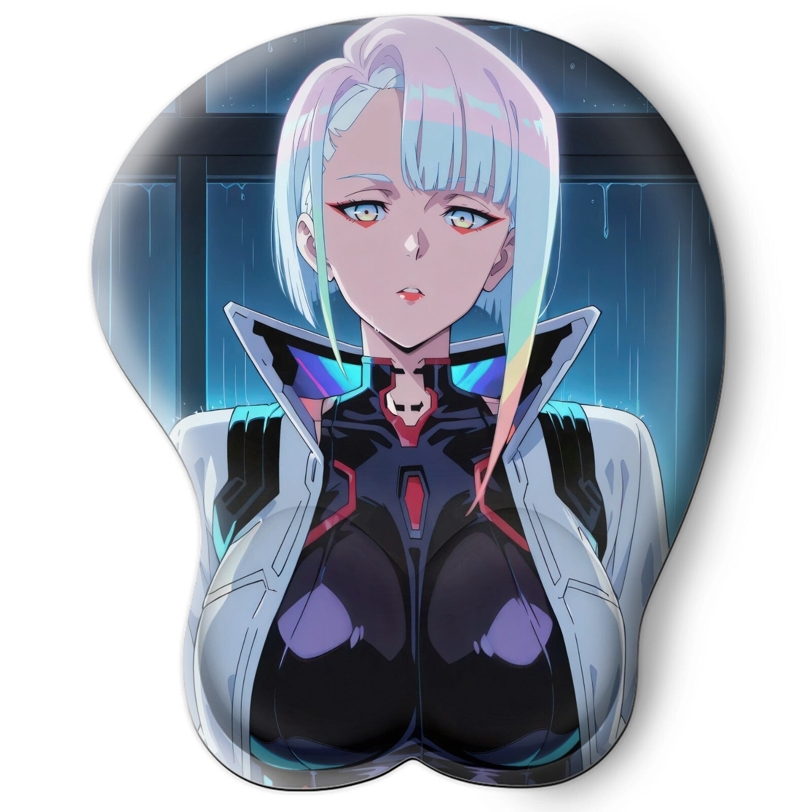 3D Oppai Anime Mouse Pad with Wrist Rest by Cyberpunk  Lucyna Kushinada(Lucy)#01