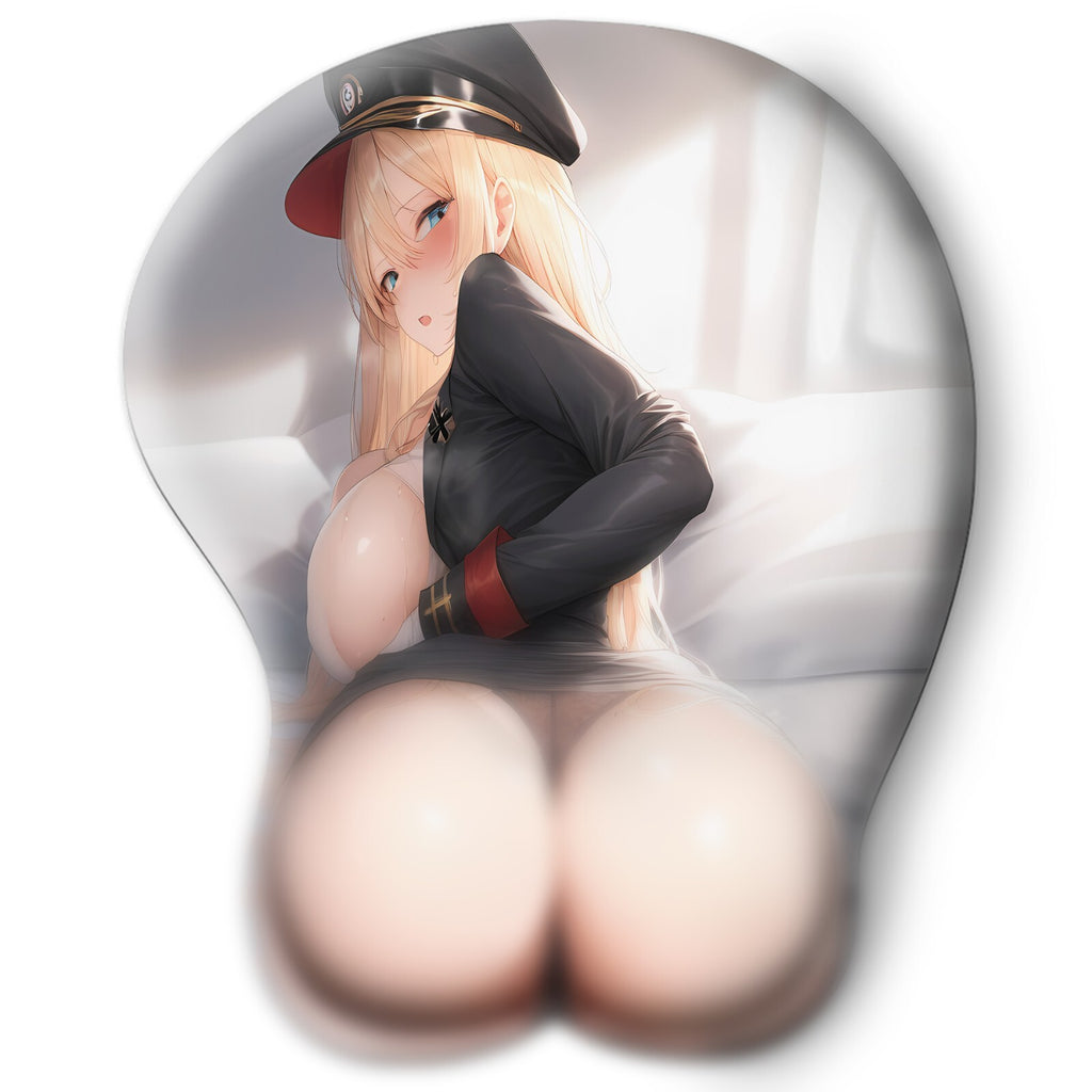 3D butt Anime Mouse Pad with Wrist Rest by Azur Lane Bismarck #02