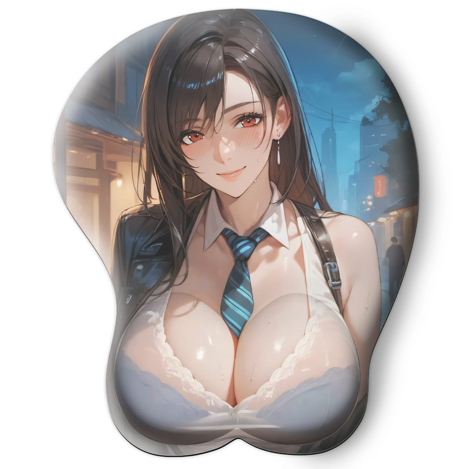 3D oppai Anime Mouse Pad with Wrist Rest by Final Fantasy VII Tifa Lockhart #01
