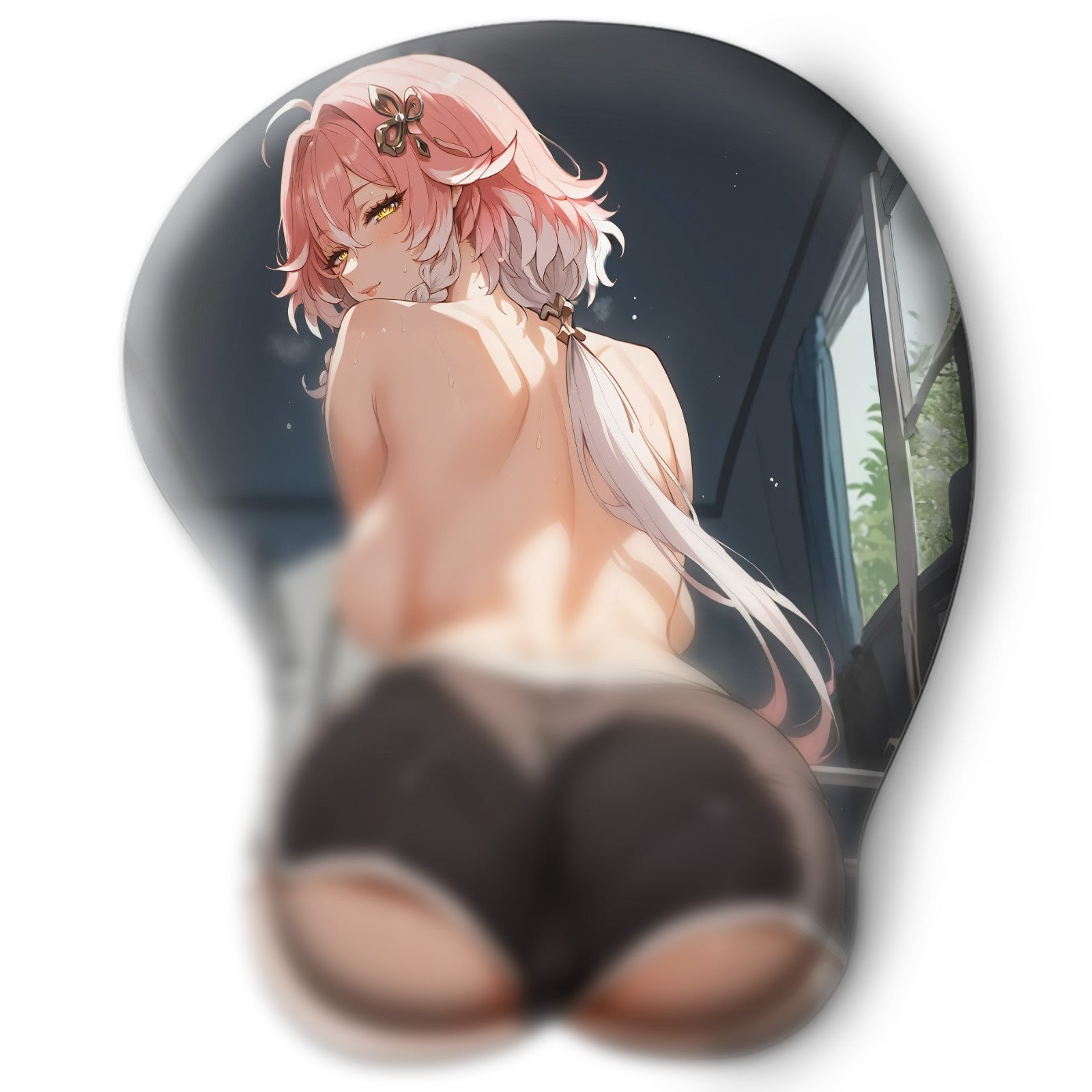3D butt Anime Mouse Pad with Wrist Rest by Wuthering Waves Changli #02