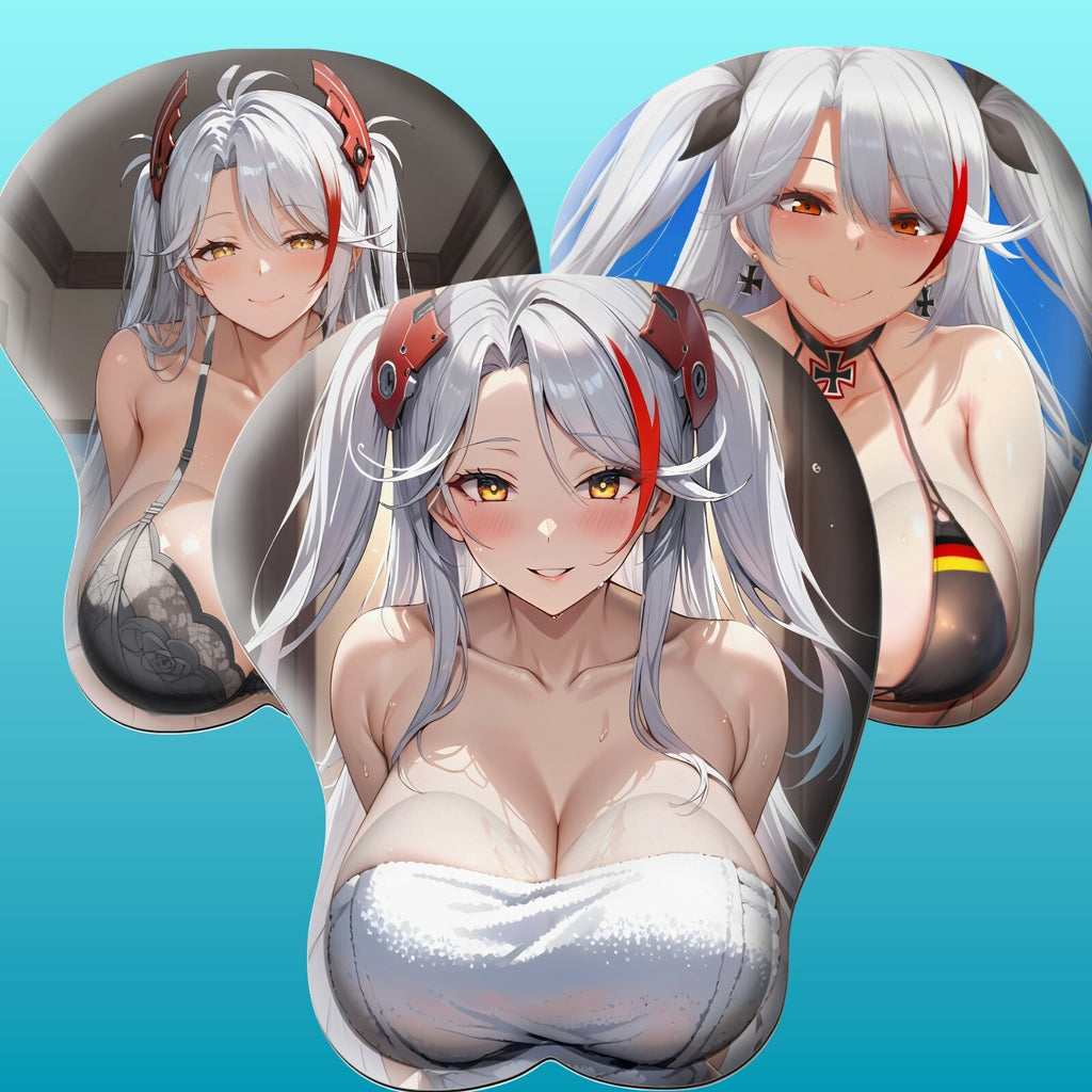 3D oppai Anime Mouse Pad with Wrist Rest by Azur Lane Prinz Eugen  #02