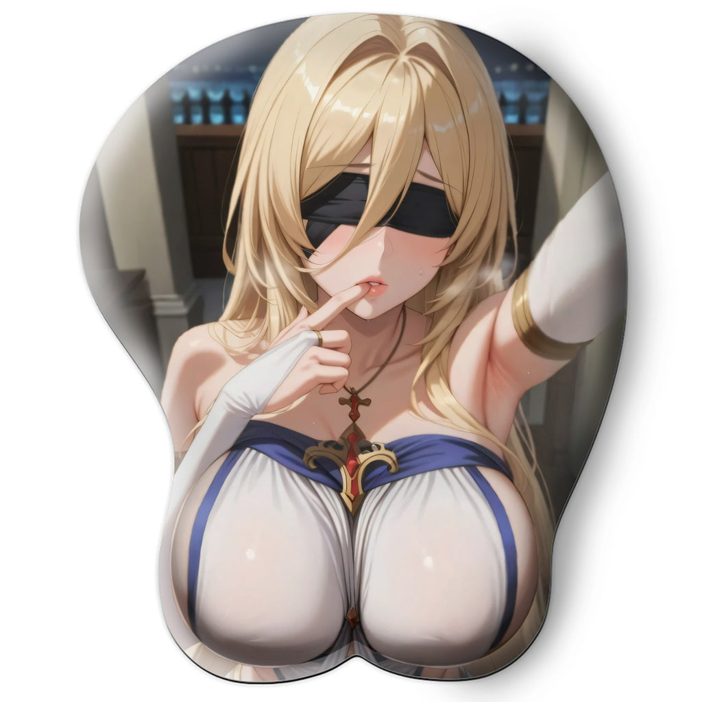 3D oppai Anime MousePad with Wrist Rest by Goblin Slayer Sword Maiden #01
